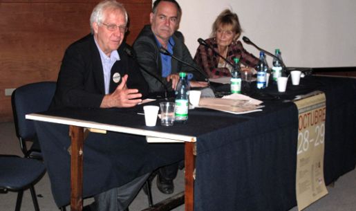 El Prof. de la U. de Paris VII, Patrick Guyomard; el Prof. de la U. de Chile, Roberto Aceituno y la Prof. de la U. de Paris X, Dominique Cupa.