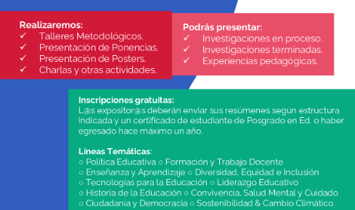 1er Congreso de Estudiantes de Posgrado en Educación releva investigaciones en todos los niveles educativos.