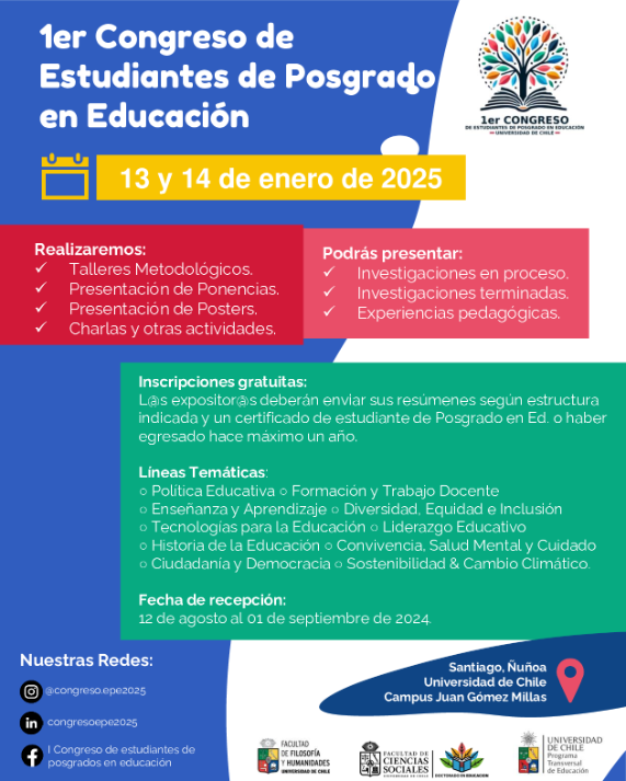 1er Congreso de Estudiantes de Posgrado en Educación releva investigaciones en todos los niveles educativos.