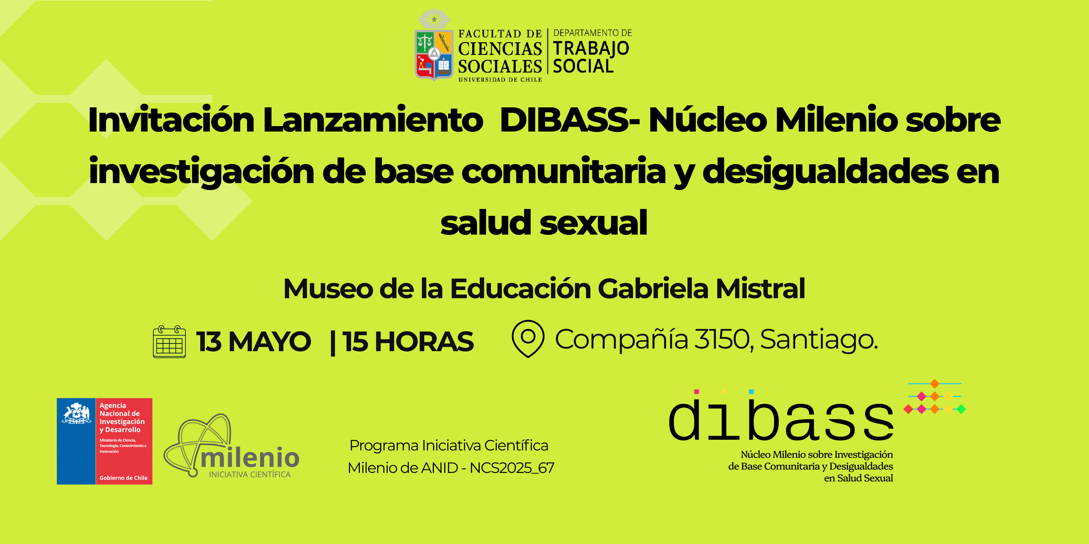 Lanzamiento oficial de DIBASS – Núcleo Milenio sobre Investigación de Base Comunitaria y Desigualdades en Salud Sexual.