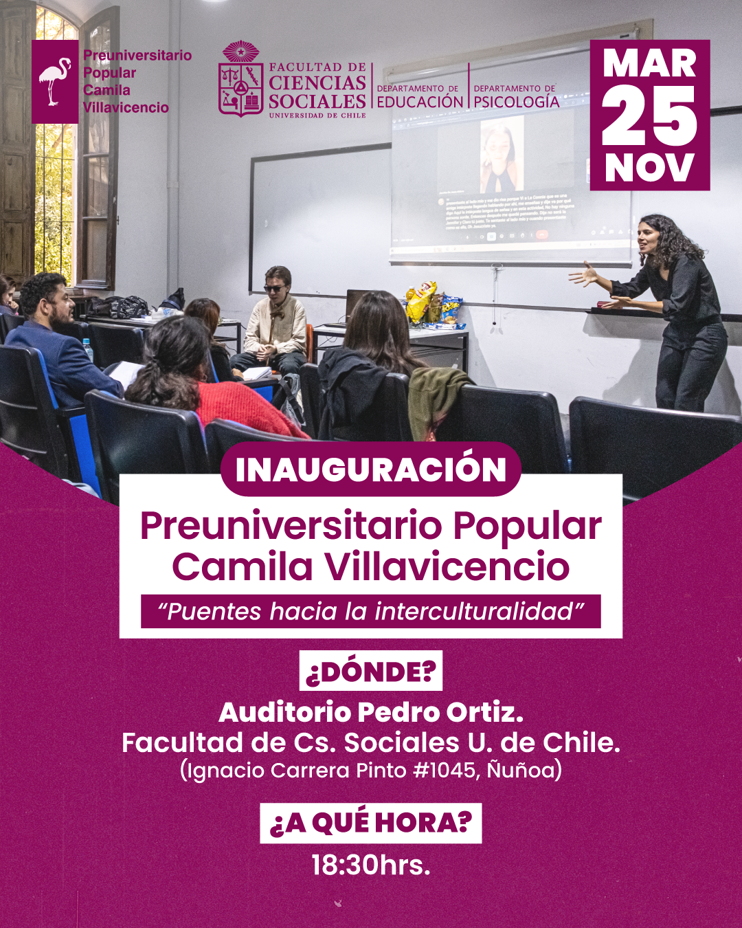 Accesibilidad e interculturalidad: Preuniversitario Popular Camila Villavicencio alista su inauguración 2026.