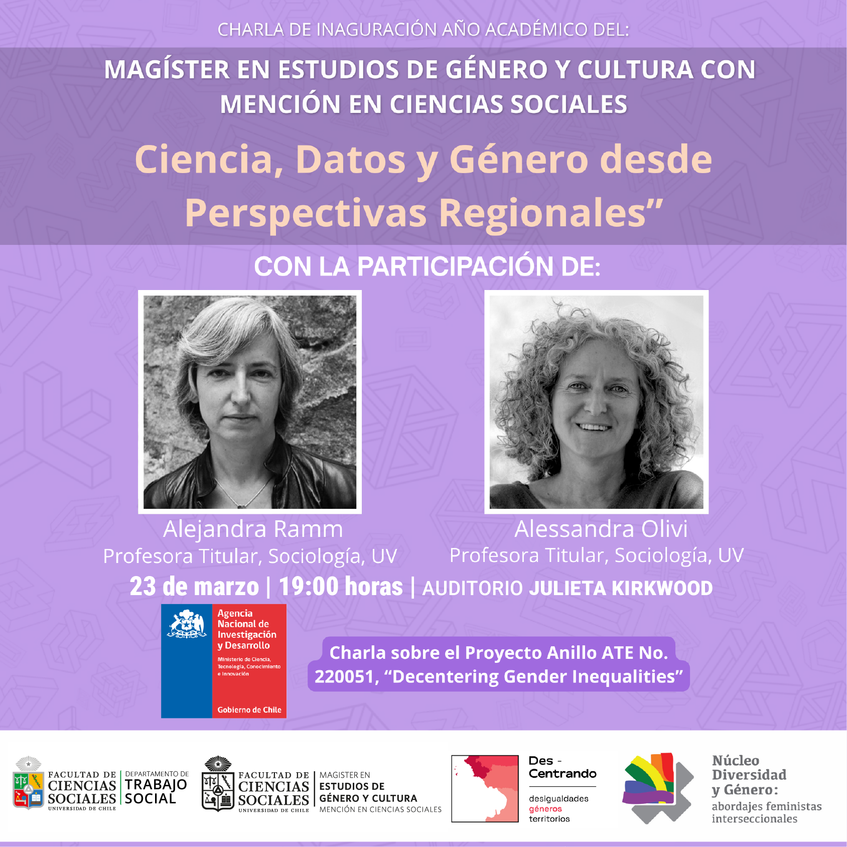 Charla inaugural Magíster de Género.