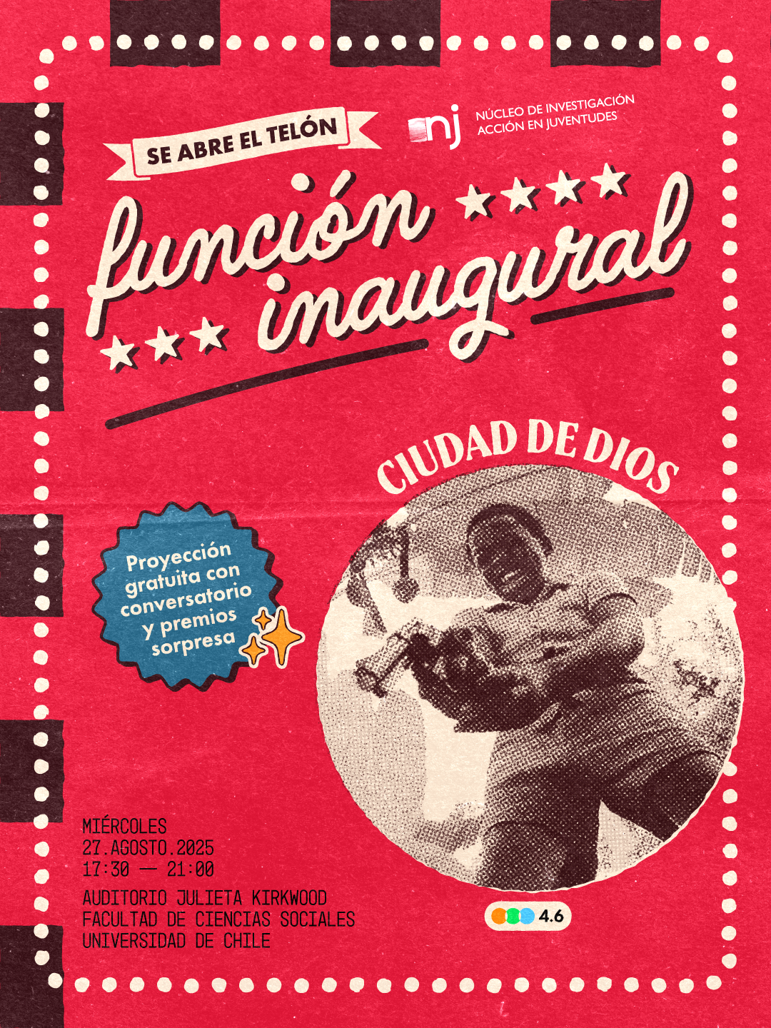 Proyección de la película “Ciudad de Dios”.