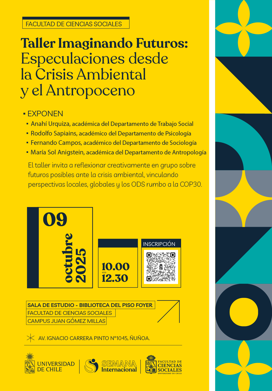 Taller “Imaginando Futuros: Especulaciones desde la Crisis Ambiental y el Antropoceno”.