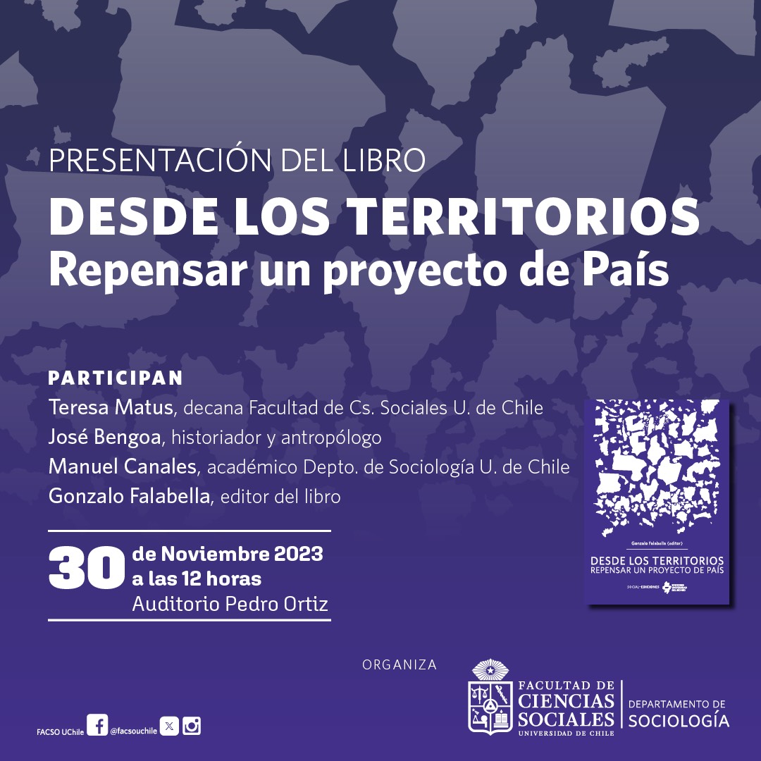 Presentación del libro “Desde los territorios. Repensar un proyecto de País”.