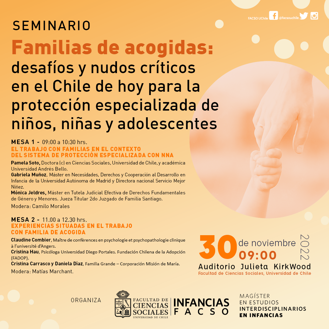 Seminario Familias de acogidas: desafíos y nudos críticos en el Chile de hoy para la protección especializada de niños, niñas y adolescente